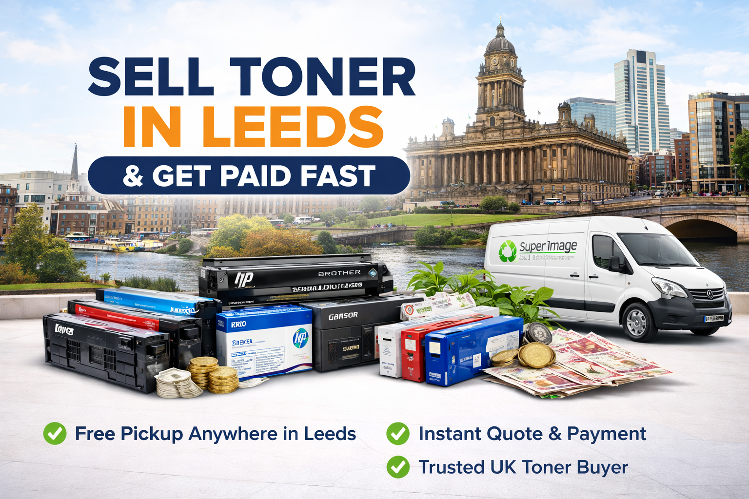 sell your toner ink cartridges in leeds and get instant cash from superimage ltd