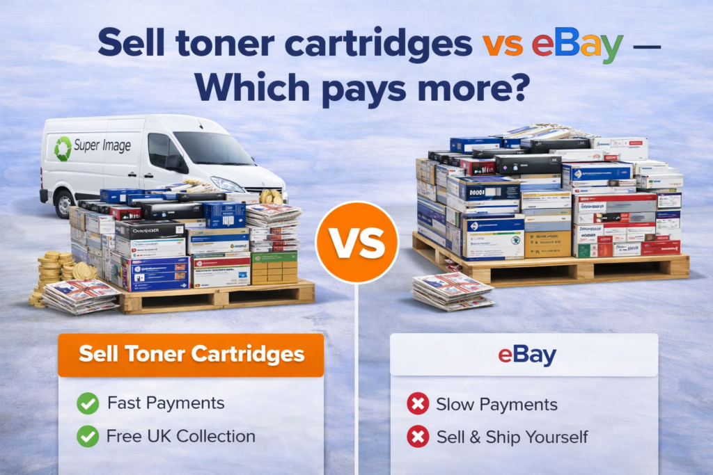 sell toner cartridges vs eBay UK